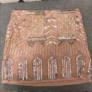 Fun pink sequin mini skirt